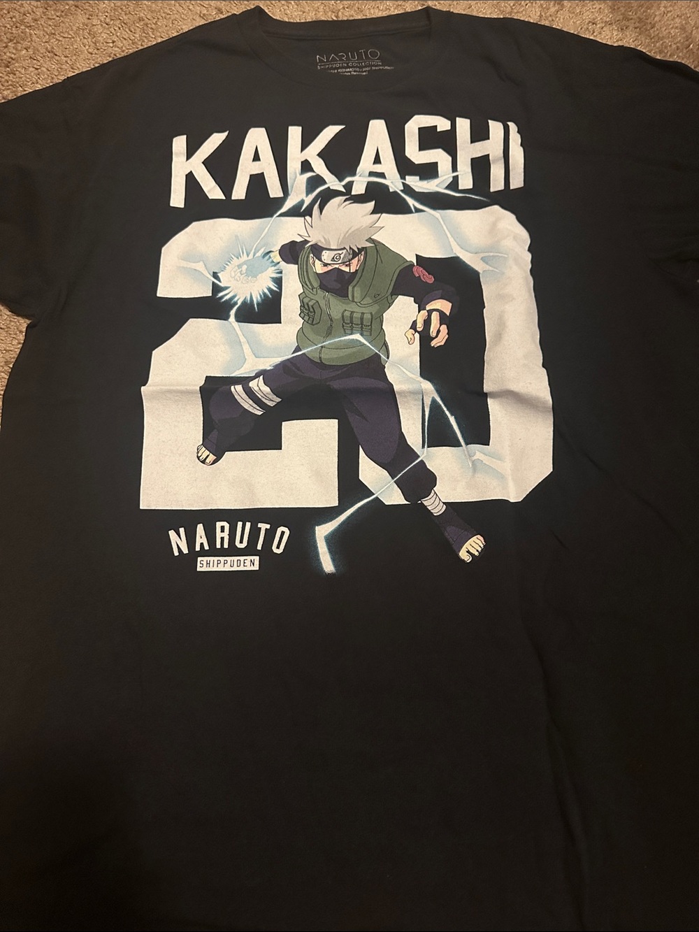 Naruto Shippuden Kakashi Graphic Tee - Black
